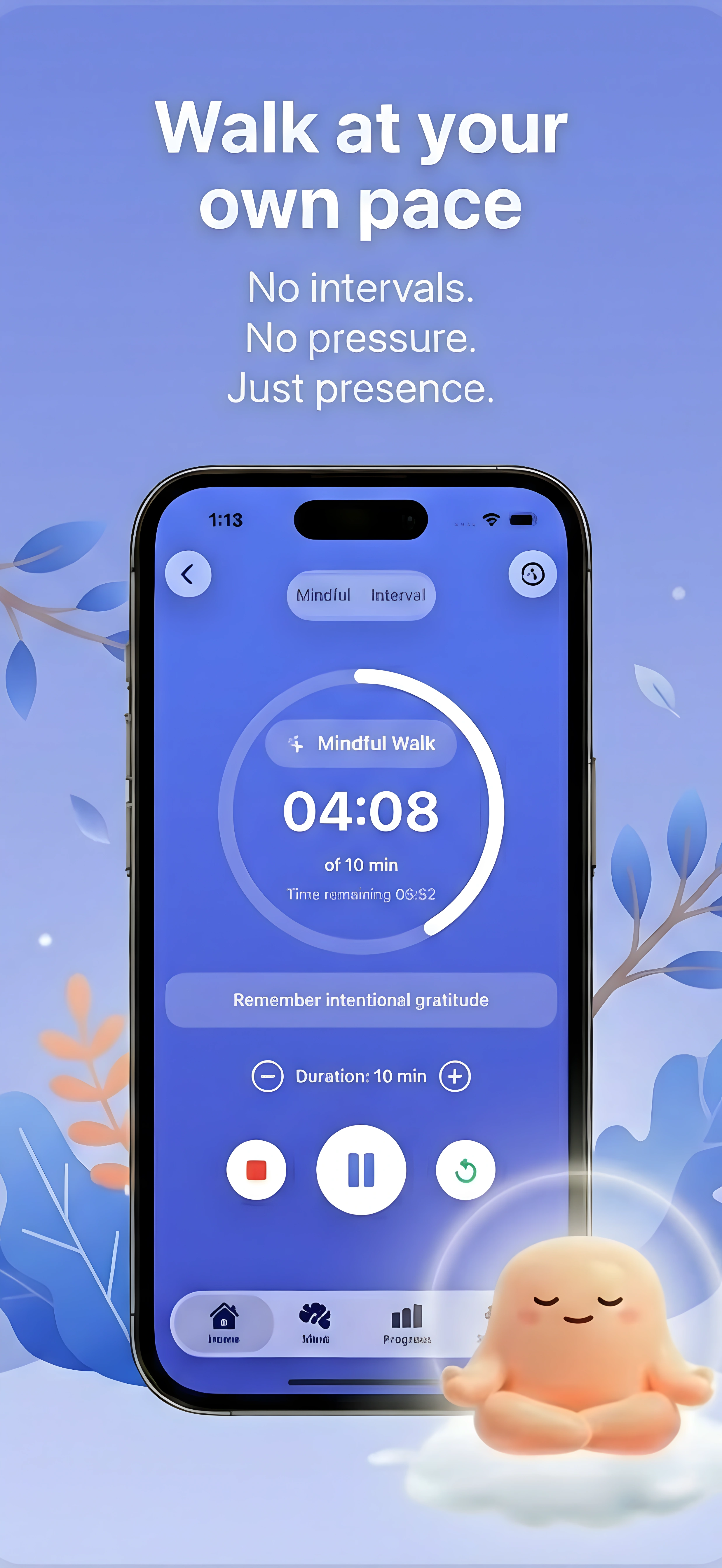 Walking Timer Interface